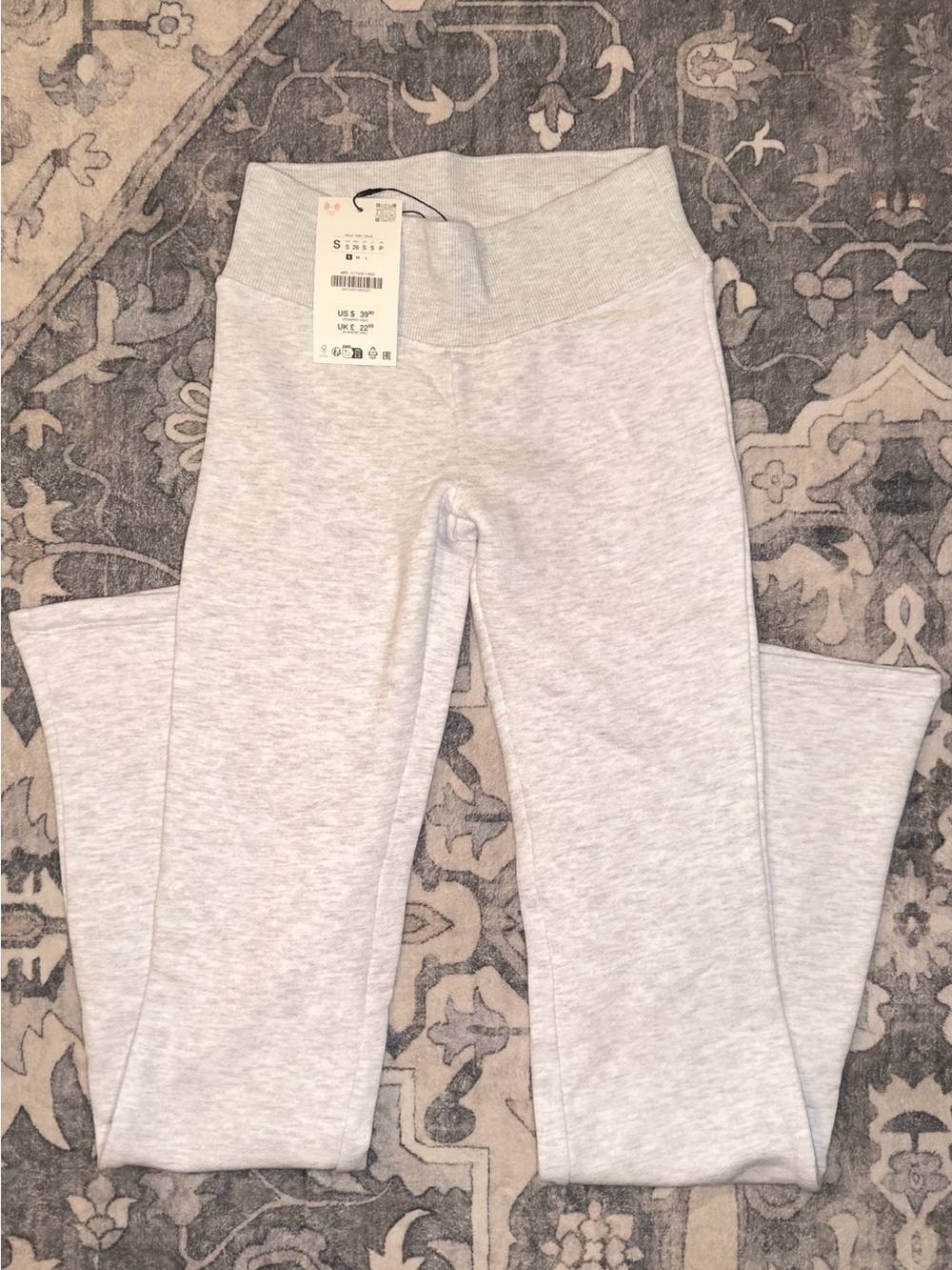 Zara Kids Heather Gray Jogger Sweatpants S NWT